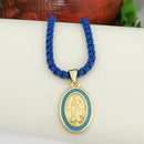 Colar Nossa Senhora Medalha Colorida