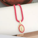 Colar Nossa Senhora Medalha Colorida