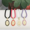 Colar Nossa Senhora Medalha Colorida