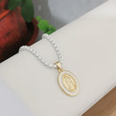 Colar Nossa Senhora Medalha Colorida