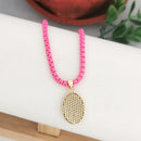 Colar Nossa Senhora Medalha Colorida