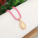 Colar Nossa Senhora Medalha Colorida