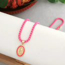 Colar Nossa Senhora Medalha Colorida